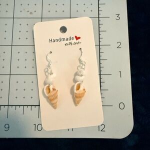 Handmade Shell Earrings with Sterling Silver Earring Hooks